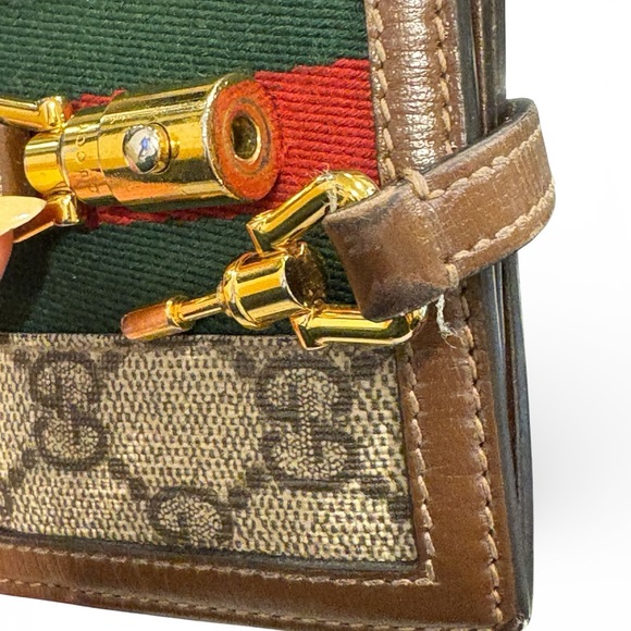 Gucci Jackie 1961 monogram wallet red and green stripes - Picture 9 of 16